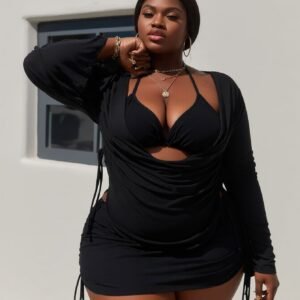 Black Cover-Up Swim Set