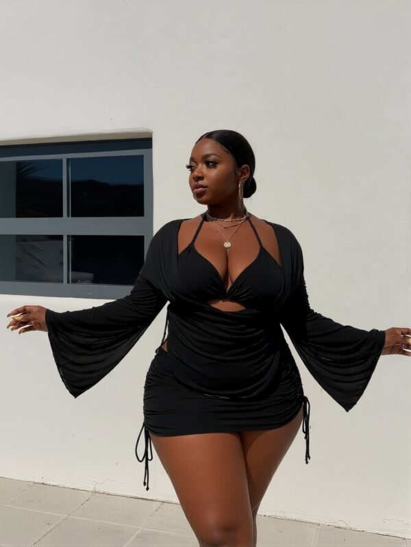 Black Cover-Up Swim Set