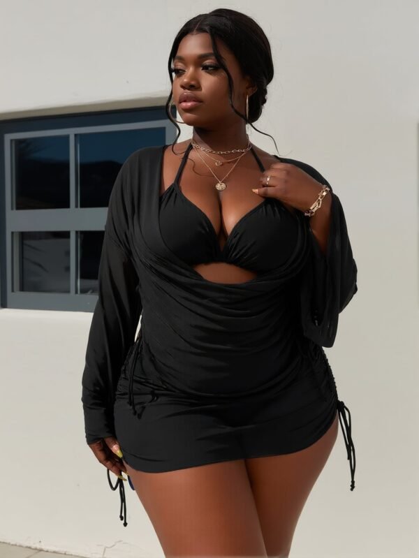 Black Cover-Up Swim Set
