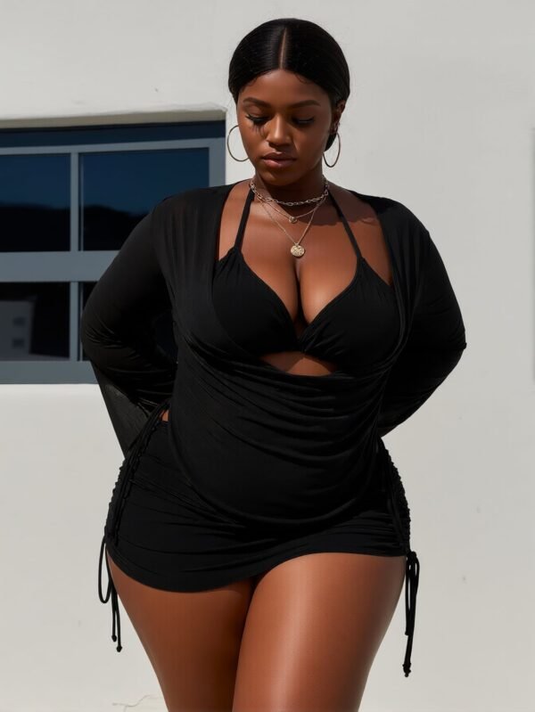 Black Cover-Up Swim Set