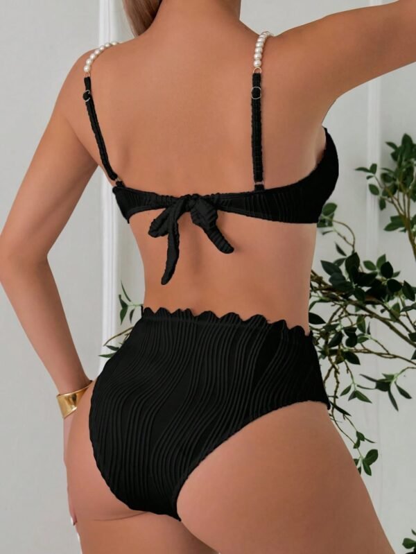 Black Ruffle Bikini Set