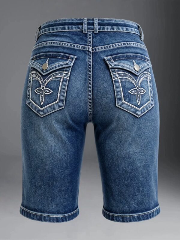 Knee Length Denim Shorts