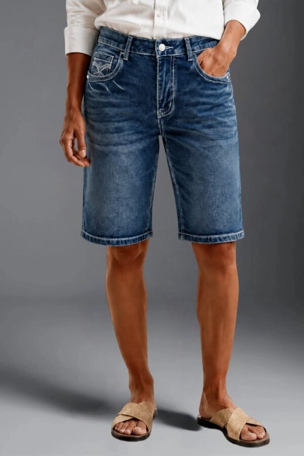 Knee Length Denim Shorts