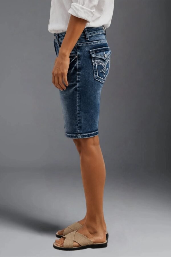 Knee Length Denim Shorts