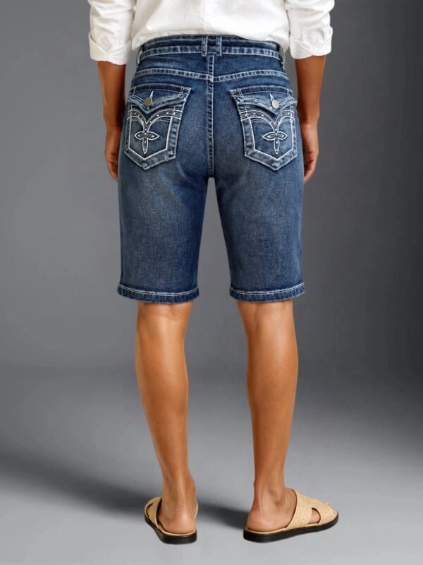 Knee Length Denim Shorts