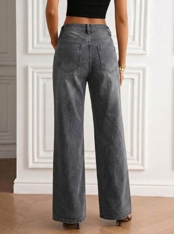 Charcoal Wide Leg Jeans