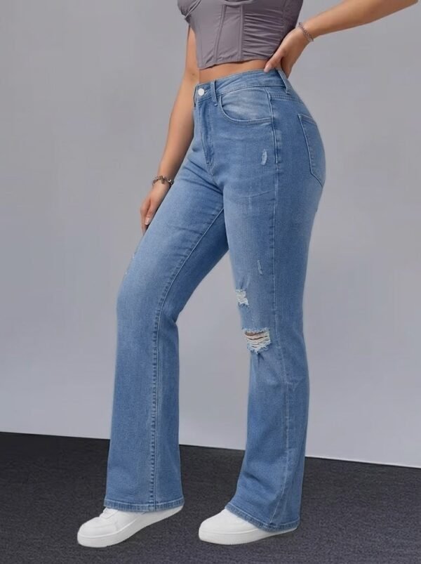 Distressed Bootcut Jeans