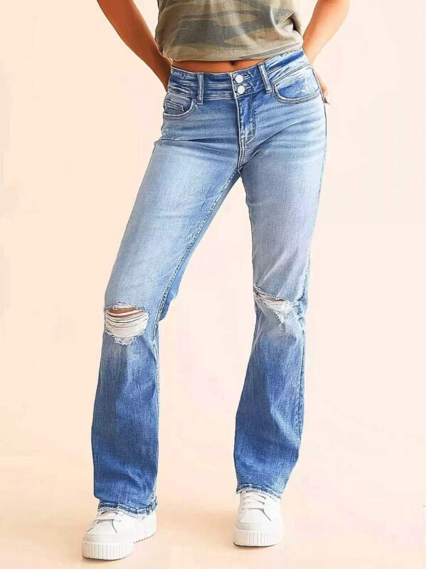 Light Wash Straight Jeans
