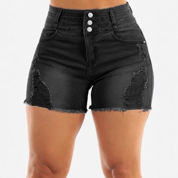 Black Denim Shorts
