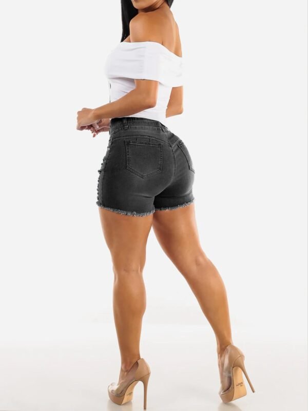 Black Denim Shorts