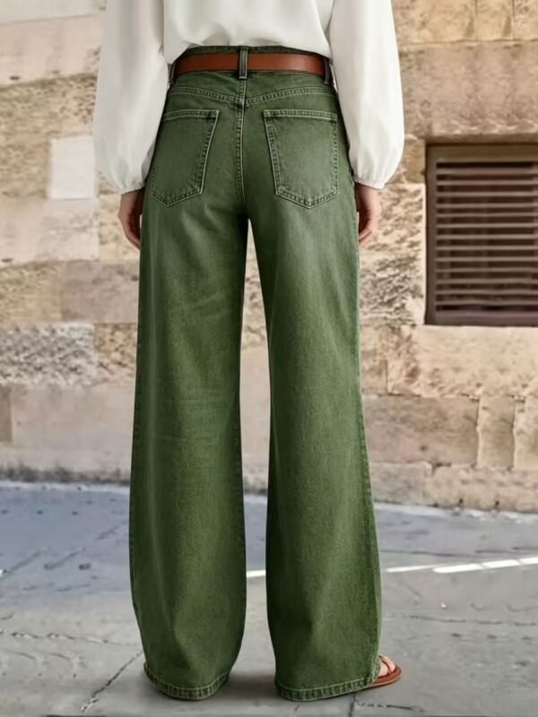 Olive Wide Leg Jeans