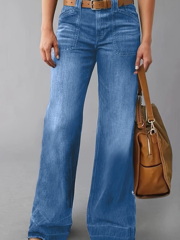 Medium Wash Straight Jeans