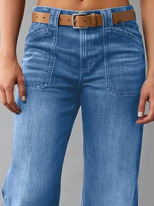 Medium Wash Straight Jeans