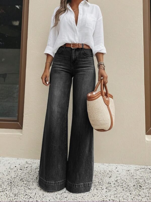 Black Wide Leg Jeans