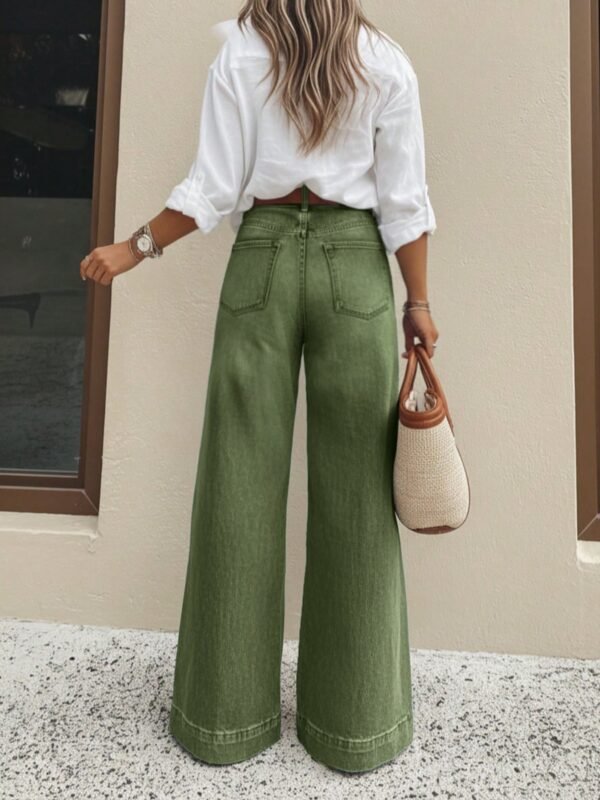 Olive Wide Leg Jeans