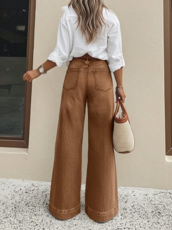 Brown Wide Leg Jeans